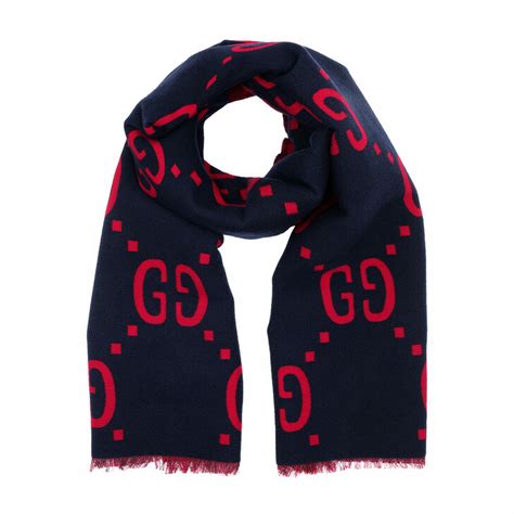 gucci jacquard scarf red|Gucci gg wool jacquard scarf.